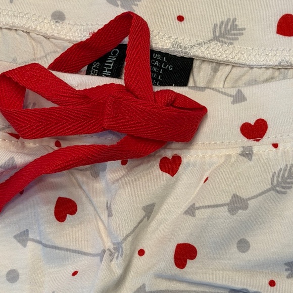 Cynthia Rowley White Pajama Pants with Red Details - Picture 4 of 5